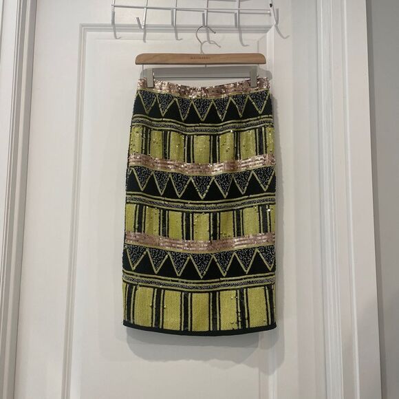 Forever 21 Black and Gold Sequin Pencil Skirt - Picture 3 of 5